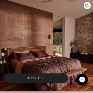 Bedthread Queen linen duvet cover and pillow shams